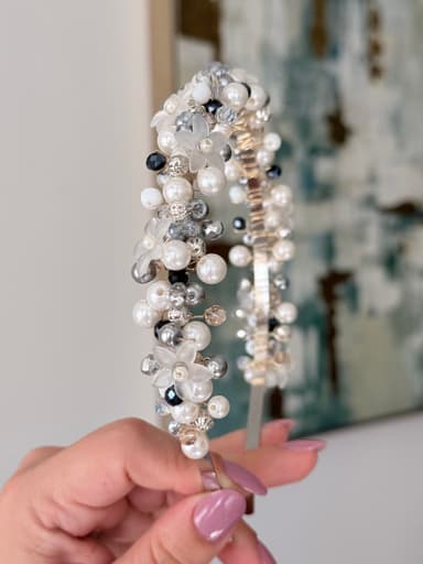 Floral Black& gray Headband