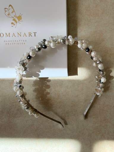 Floral Black& gray Headband