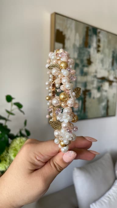 Pink& Golden Headband 