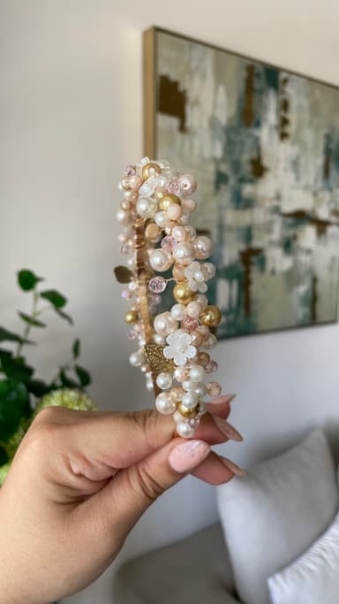 Pink& Golden Headband 