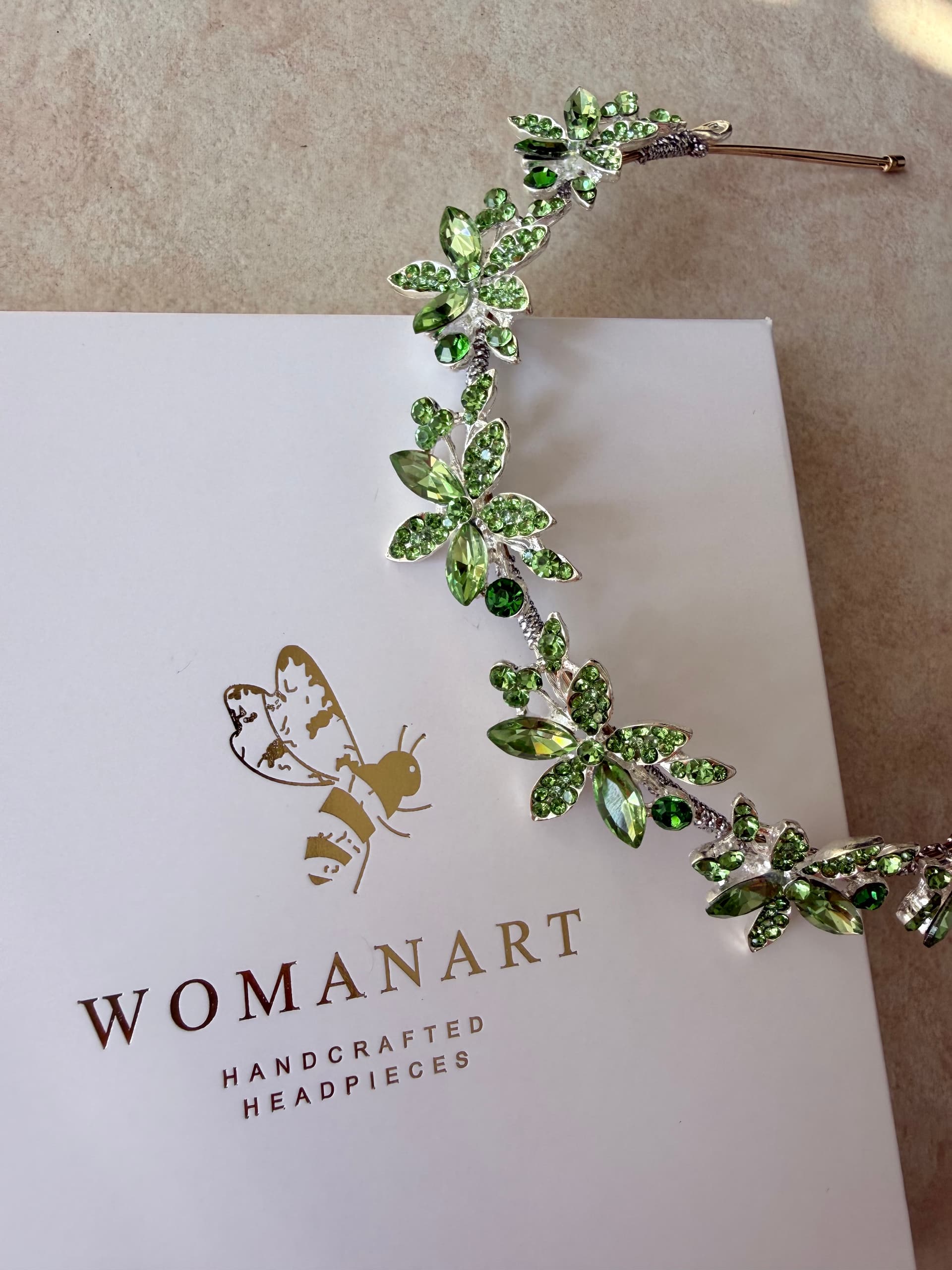 Green Rhinestone Tiara
