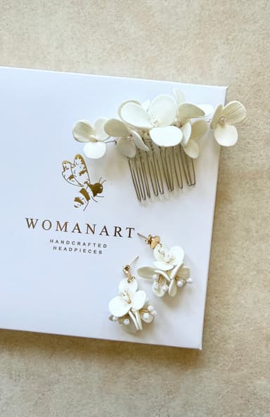 Floral Comb& Earrings