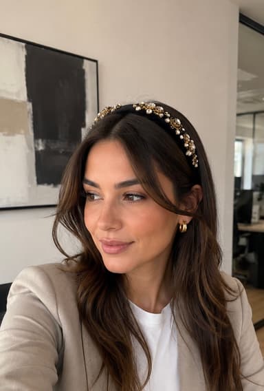 Rhinestone Floral Headbands 
