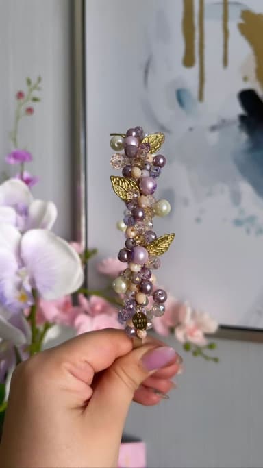 Golden and Lilac Headband