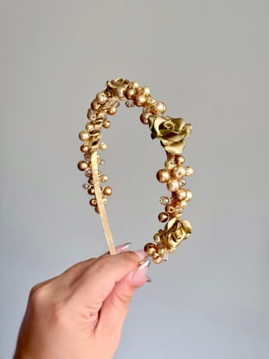 Golden roses Headband