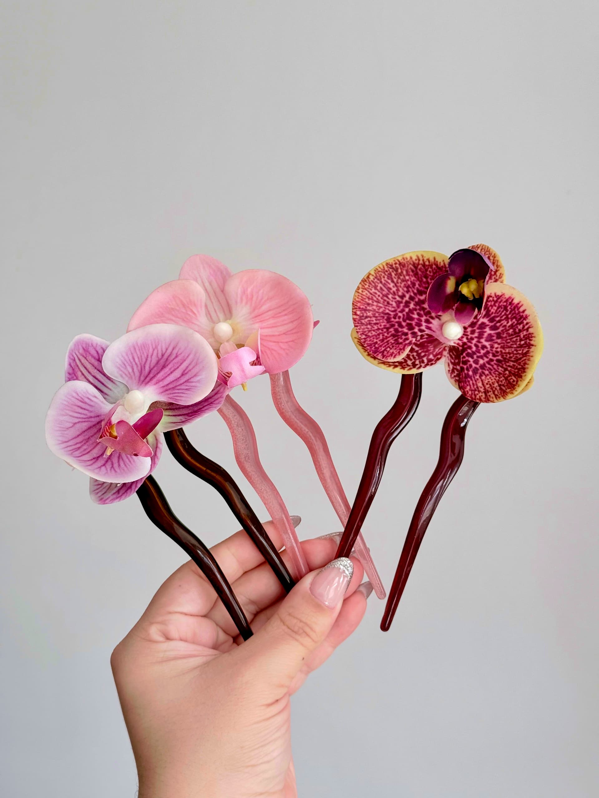 French Pin with Orchid